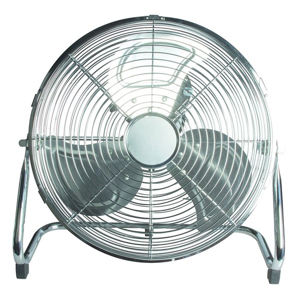 MP Essentials Large 18" (45cm) High Velocity Air Circulator Sturdy Floor Fan (Chrome)
