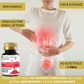 D - Mannosio e Cranberry 40% PAC Mirti Complex con Semi di Pompelmo, Uva Ursina e Vitamina C | 100 compresse 1 al dì | Mirtillo Rosso ad Alto Dosaggio