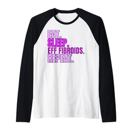 Uterine Fibroids Myoma PMS Period Awareness Support Women Raglan Baseball Tee