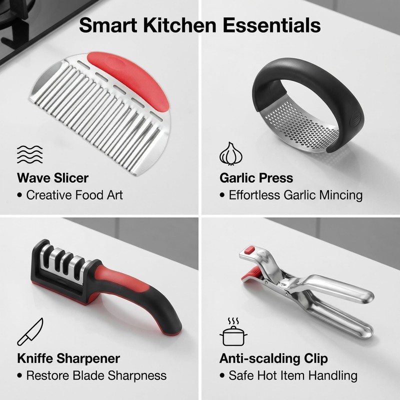 13-Piece Kitchen Gadget Set (Includes Storage Basket) — Features Kitchen