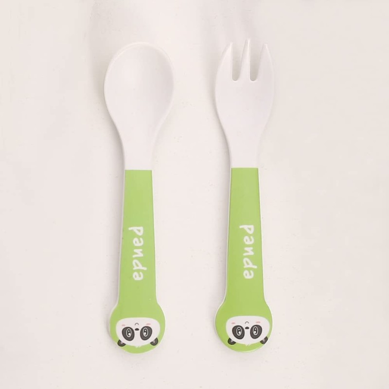 Fekdod Kids Dinnerware Set Bamboo 5 Pcs with Plate Bowl