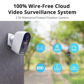 SpotCam Solo Pro Wireless Battery Spotlight Camera - Add-on - Wireless Security, 2.5K Video, Color Night Vision, Wire-Free, Waterproof Requires Base Station