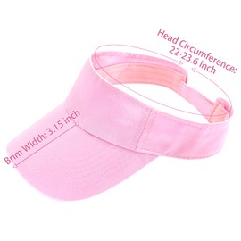 Women Satin Visor (CA/US, Alpha, One Size, Pink)