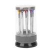 9pcs Screwdriver Set Flathead CrossHead Screwdrivers Kit with Rotating Base