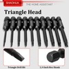 SHAOHUA Triangle Screwdriver Set, 10Pcs S2 Steel Triangle Drill Bit
