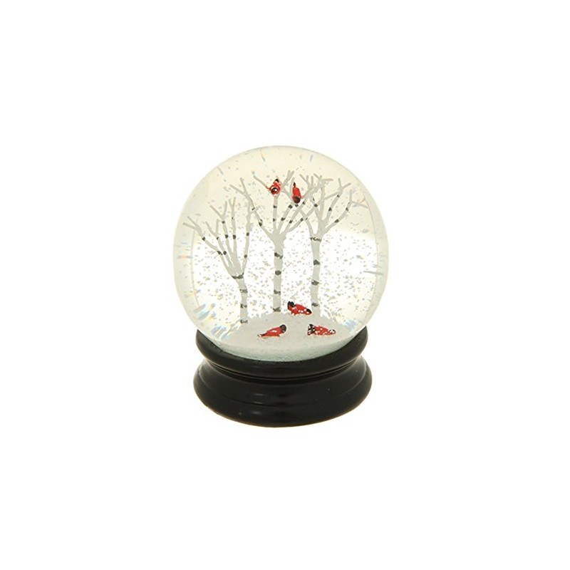 Winter Snow Globe by RAZ Imports: 4.5 Inch Cardinal Snow