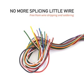 Low Voltage Wire Connectors, Solderless No Wire Stripping 3 Way 1 Pin Small Gauge Wire Connectors, Easy Connection T Tap Connectors, Fits 24-20 Gauge Wires, 16 Pack