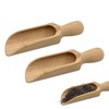 2 PCS Wooden Scoops,140mm Wood Bath Salt Scoops,Large Wooden Flour