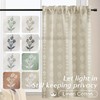 Boho Farmhouse - Cortinas de lino beige de pequeño nivel