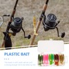 Outanaya Bass Fishing 30pcs Colorful Soft Plastic Worm Baits Natural