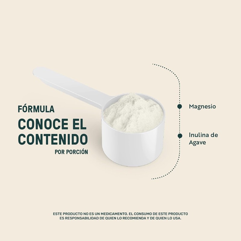 LIFE 360+ Mag-Cit y Prebiotic Citrato de Magnesio en Polvo
