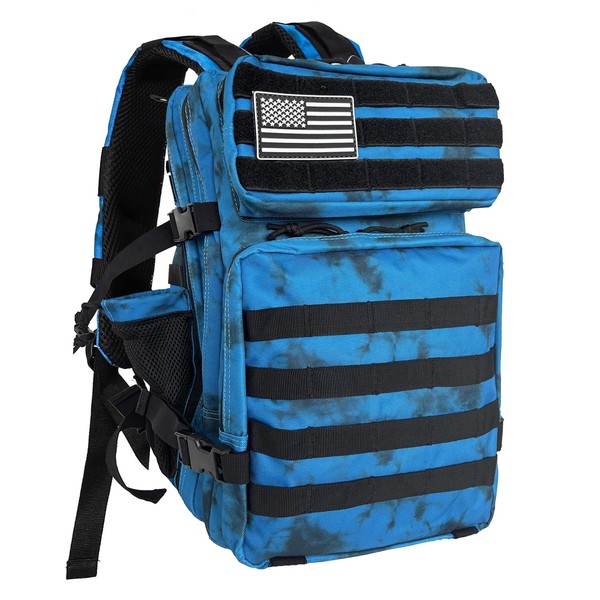 SEYATULLH 45L Military Tactical Backpack Water-Resistant Army Bag Rucksack MOLLE