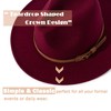 Lisianthus Men & Women Vintage Wide Brim Fedora Hat with