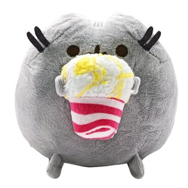 MPQDFG Cute Cat Plush Toys, 15 cm Kawaii Cuddly Toy, Cat Plush Cushion, Cat Cuddly Toy, Muddy Plush Toy, Birthday Gift for Boys and Girls (Popcorn Flowers)