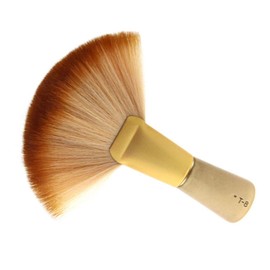 Lurrose Neck Duster Brush Soft Hairdressing Brush Barber Hair Salon Brush Face Cleaning Hair Cutting Brush Fan-shaped Sweep Brush for Hair Cutting
