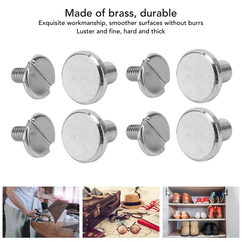 120 Sets Book Binding Screw 9x8mm Uniform Coating Color Lasting