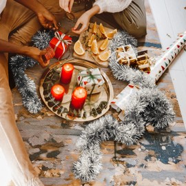 com-four® 3 x Christmas Garland, Fir Garland for a Perfect Christmas Decoration, Christmas Decoration for Christmas Tree, 270 cm