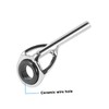 Kisangel 16pcs Stainless Steel Fishing Rod Guide Set Durable Ceramic