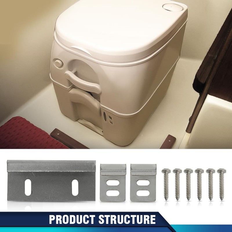 PIT66 Portable Toilets Mounting Bracket Toilets Hold-Down Kit Compatible with