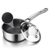 Sauce pan with lid,1.5 Quart Hybrid Nonstick Sauce pans set,