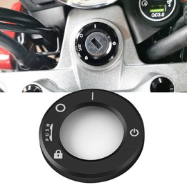 Aluminum Ignition Switch Key Hole Cover Ring Cap Compatible with Honda Monkey 125 Z125 / CT125 Trail 125 Hunter Cub All Models
