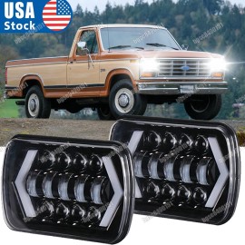 Unbranded Pair new For Ford F-150 1981 1982 1983 1984 7x6" 5x7" LED Headlights Hi/Lo DOT