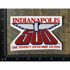 Unbranded Vintage 76th INDIANAPOLIS 500 Car Race NASCAR Racing 1992 Logo Iron-On Patch