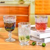 Sungmor Vintage Pressed Glass Goblet Glassware Set of 6, Classic