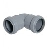 FLOPLAST 50mm Grey Pushfit Waste Pipe Knuckle