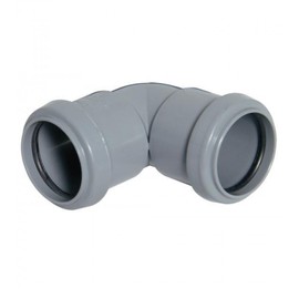 FLOPLAST 50mm Grey Pushfit Waste Pipe Knuckle