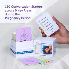 May I Talk - Pregnancy Conversation Cards - Expecting Better - 150 Prompts - Gift for Pregnancy Announcement - Pregnancy Must Have - Pregnancy & Parenting Planner - New Mom, Dad