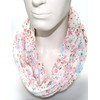beybey® Women's Silk Loop Scarf with Floral Pattern - Beautiful