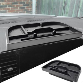 TACOBRO Interior Dashboard Storage Compatible with 2022-2025 2026 Sierra/Silverado 1500 Accessories, 2024-2026GMC Sierra/Chevy Silverado 2500HD/3500HD Dash Mounted Organizer Tissue Holder Tray