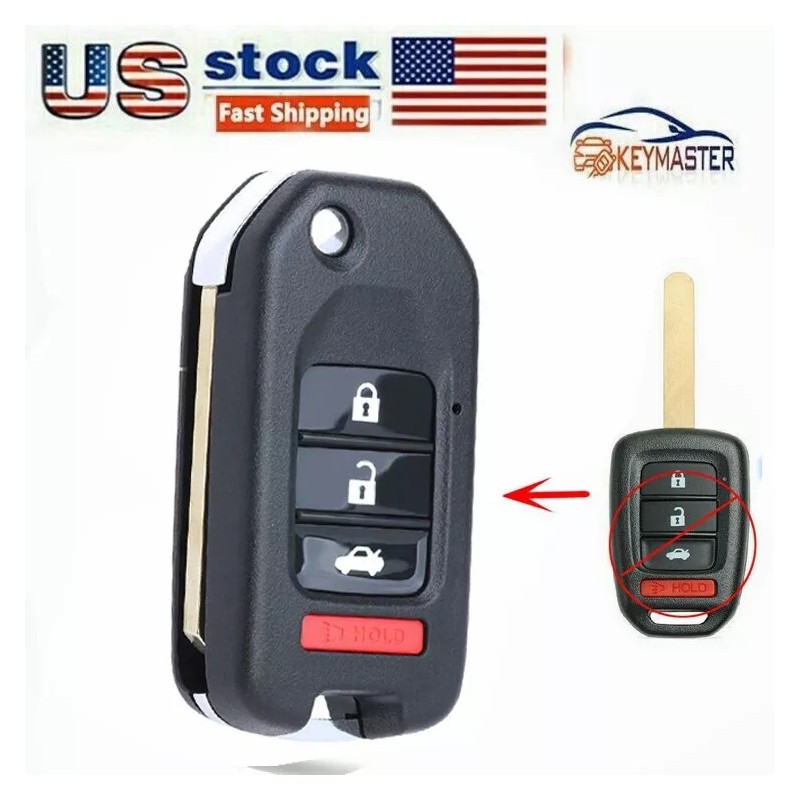 KeyMaster 2X Upgraded Flip Remote Key Shell Case Fob for