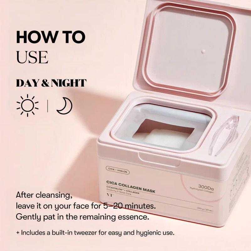 Mascarilla Cosmetics Cica Collagen Daily Hojas