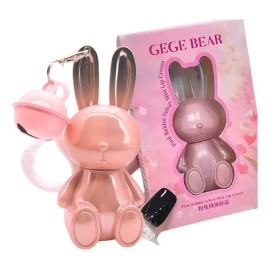 Gege Bear Labial Llavero Conejo Kawaii Mate Lipstick Coreano                                                                                          
