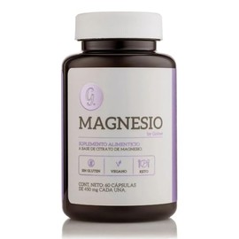 Magnesio Goltee. 60 cápsulas de 450mg cada una.                                                                                                       