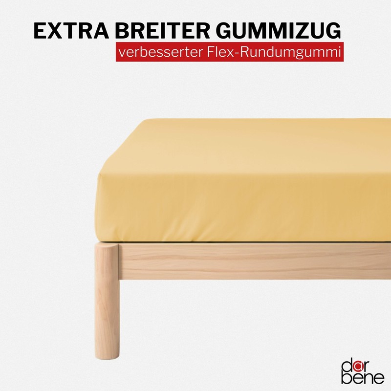 DarBene Fitted Sheet 140 x 200 cm Premium, 100% Premium