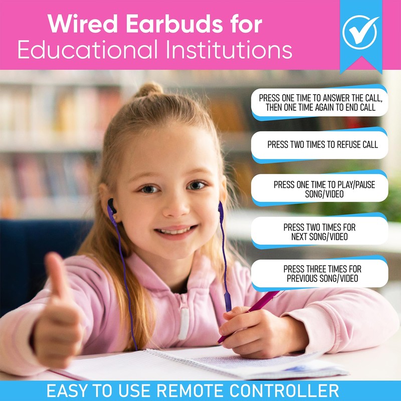 200 Pack Bulk Wired in-Ear Earphone Headphones with Microphone, Remote