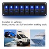 Geloo 8 Gang Switch Panel, 12 V/24 V Waterproof Toggle