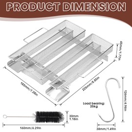 Kaltrauchgenerator für Räucherofen Kaltrauchgenerator mit Henkel aus Edelstahl Kaltrauch Kaltraucherzeuger Cold Smoke Generator Rauchgenerator für Räucherofen, Grills, BBQ, Food Smoker, Räucheröfe