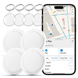 Smart Tracker Tags 4 Pack, Bluetooth Tracker for Android, Item Locator Both iOS and Android Compatible, Item Trackers for Your Keys, Wallet, Luggage