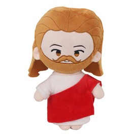 Mislaxy Jesus Cuddly Toy Jesus Plush Toy Red Plush Christ Plush Toy Jesus Plush Doll Savior Plush Toy 26 cm Gift for Christmas Easter