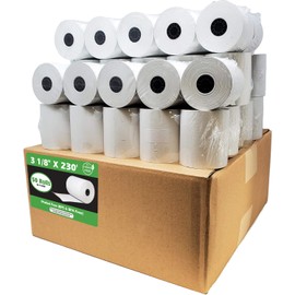 Phenol Free Thermal Paper (50 Rolls) 3 1/8 x 230 Receipt Rolls fits all Clover POS Cash Register Printers, Star Micronics SCP700 TSP100 TSP300 TSP400 (BPA & BPS Free) from BuyRegisterRolls