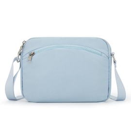 SZSYCN Women's Shoulder Bag Medium Waterproof Nylon Crossbody Bag with Multiple Compartments Lightweight Shoulder Bag Adjustable Length of Shoulder Strap Messenger Bag Laptop, A4 blue