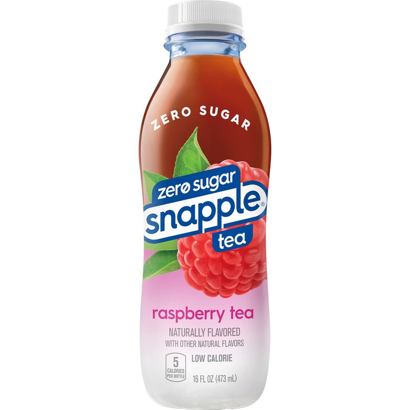 Snapple Zero Sugar Raspberry Tea, 16 fl oz recycled plastic