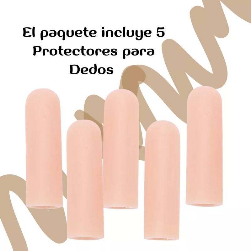Universo en Linea Set 5pz Protectores Para Dedo Silicona Resistente