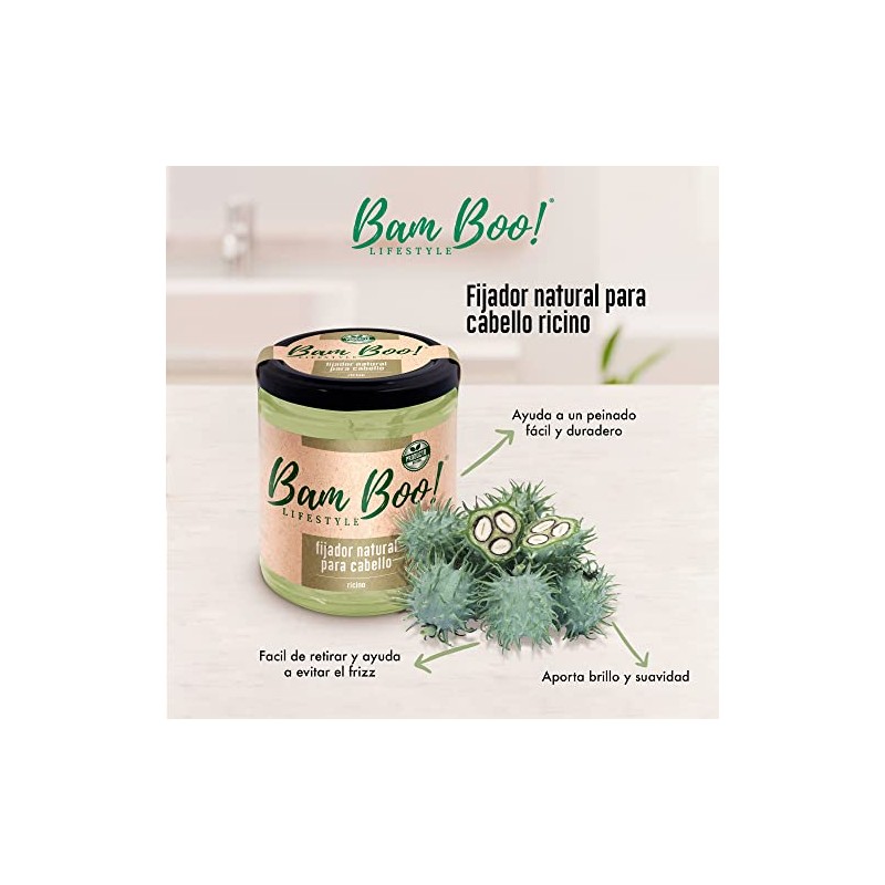 Fijador en Gel Natural Ricino Para Cabello 253 g Bam