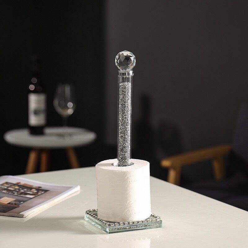 EagleWiz Crushed Diamond Silver Crystal Diamante Filled Kitchen Accessories Roll