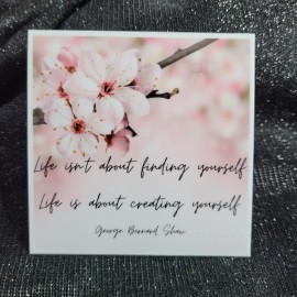 MoonlightJadeArt STKR020 Cherry Blossom Quote Inspirational Motivational Pink Vinyl Sticker -Life